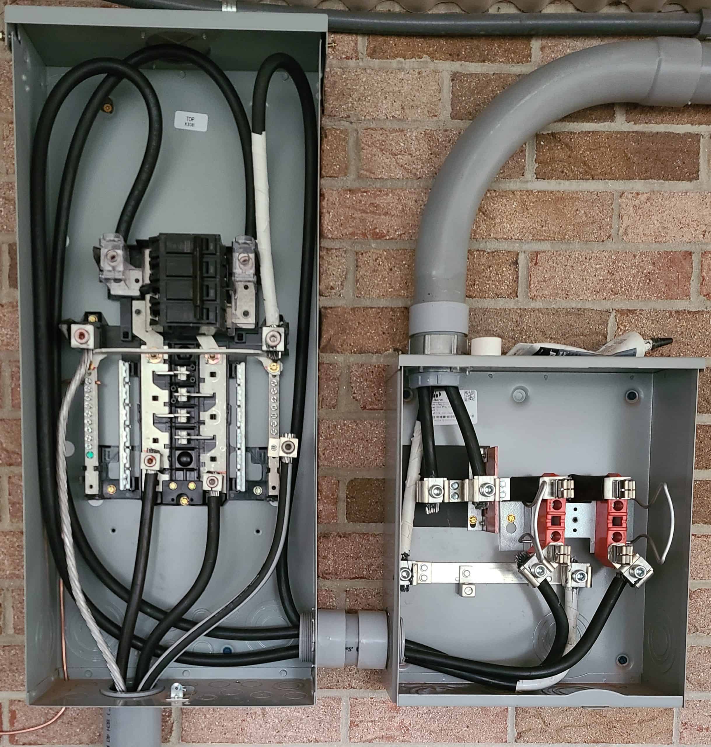 an electric panel installation on a new home