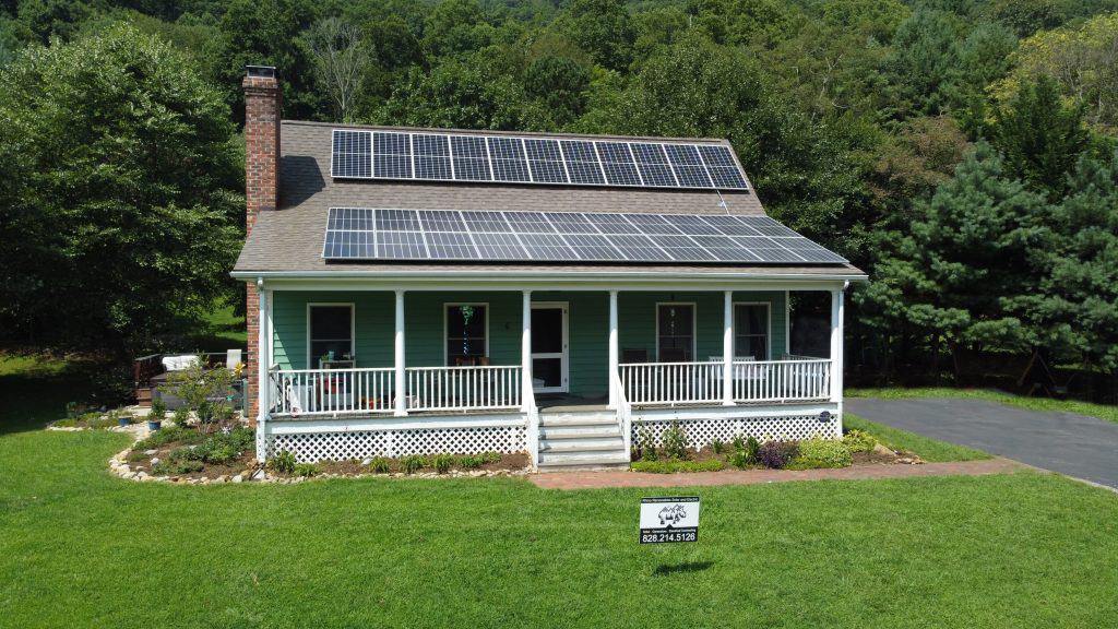House with Solar Panels in Asheville