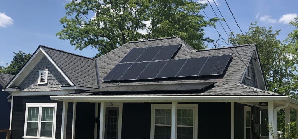 house with solar panels